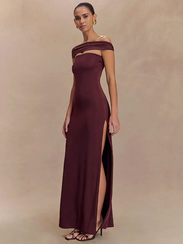 שמלת מקסי-ריף