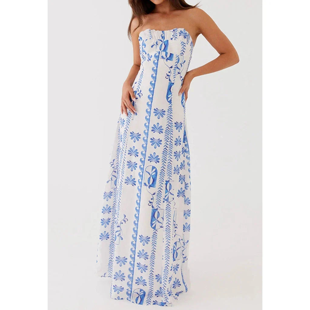 BLOSSOM BREEZE – שמלת סטרפלס