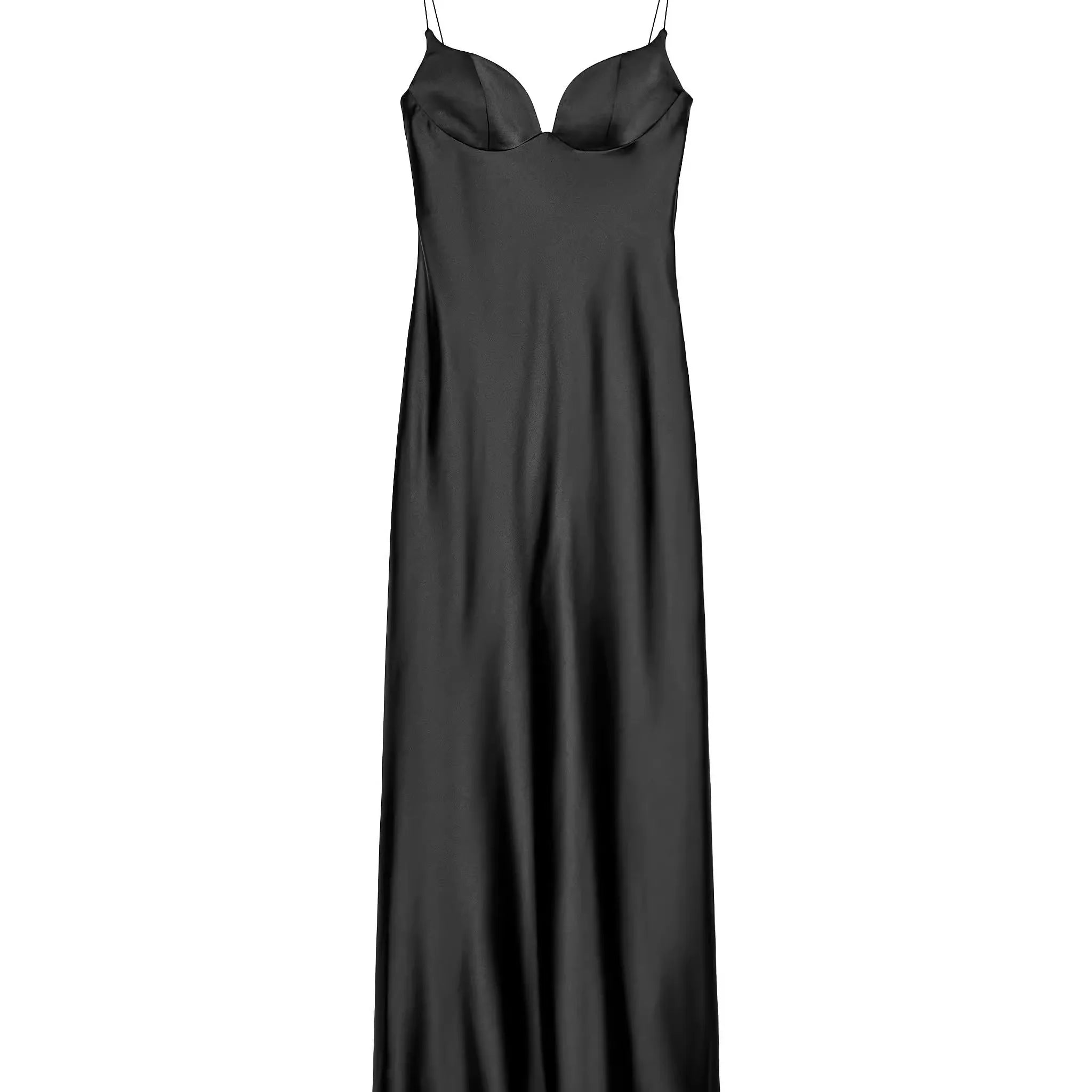 שמלת סאטן-סיאנה